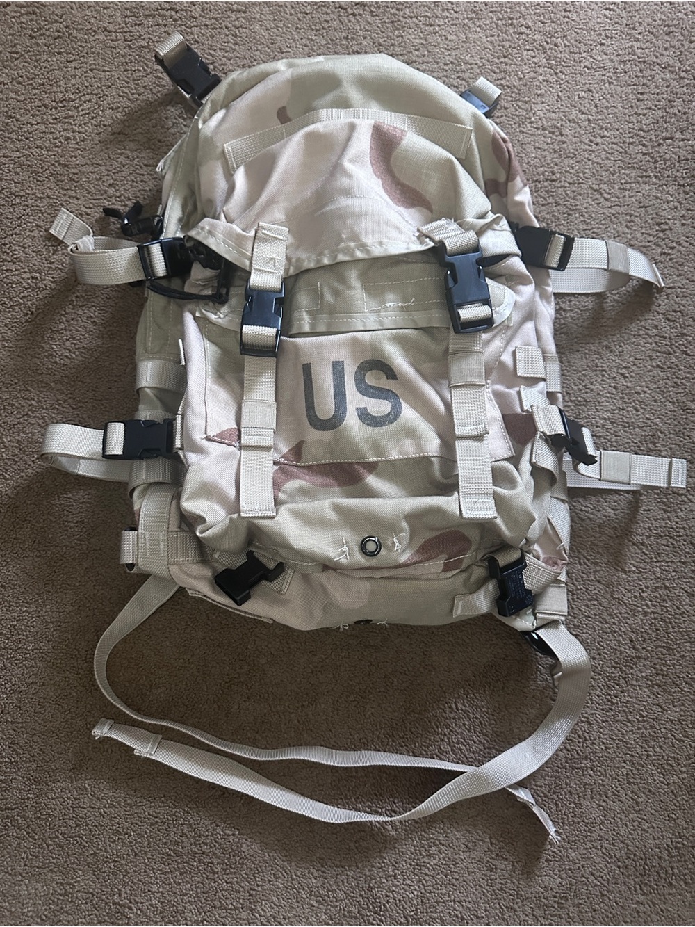 U.S. Army Desert Camo Tactical Backpack - Sand/Tan